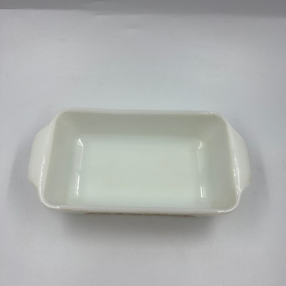 Vintage Anchor Hocking Golden Harvest 441 Rectangle Casserole Dish 5x9 Inch - Picture 9 of 9